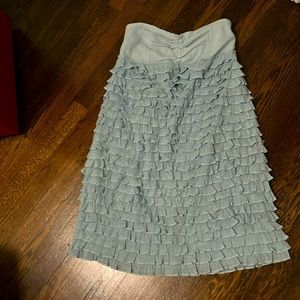 I Crew strapless ruffle dress